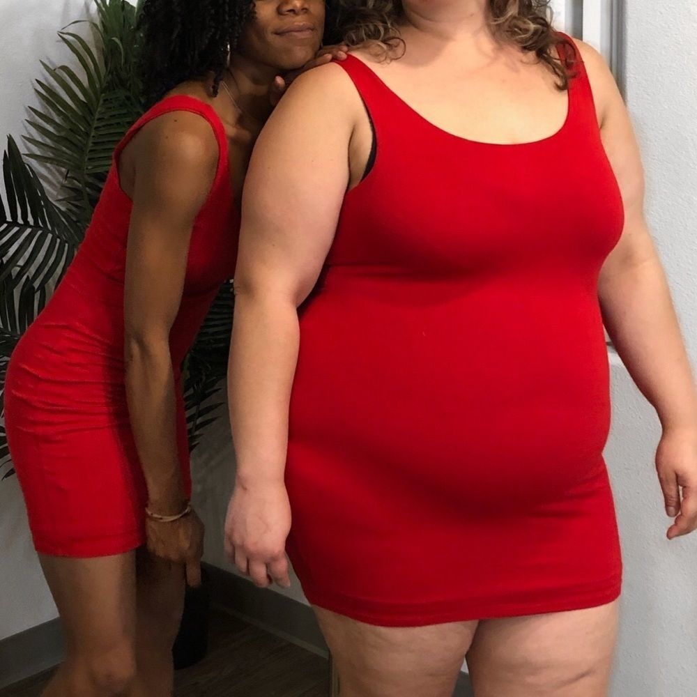 Back to Basic Double Lined Dress Red